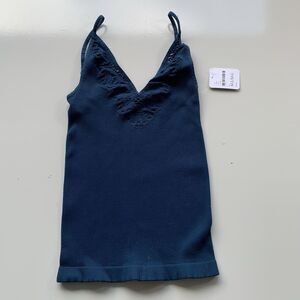 NWT Free People Ribbed Tank Top Size M/L  Blue